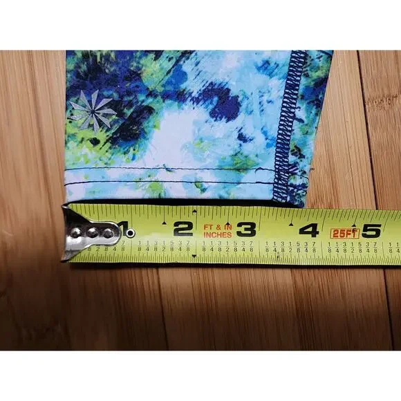 ATHLETA Women's S Sonar Tight Hypersonic Full Length Stretch Blue Green Gym Yoga - Picture 6 of 11